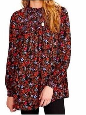 Free People "Flowers in Her Hair" Tunic Blouse